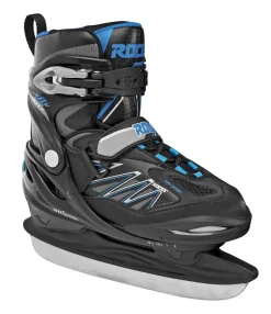 Roces Adjustable Ice Skate For Kids-Mod. Moody Ice 2.0 Boy Black-Astro Blue,Red