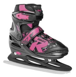 Roces Adjustable Ice Skate For Kids-Mod. Jokey Ice 2.0 Girl Black-Fuchsia