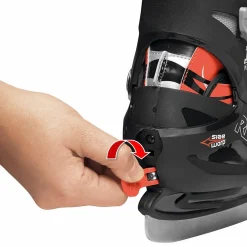 Roces Adjustable Ice Skate For Kids Fuzzy 3.0 Boy Black-Lightblue-Silver