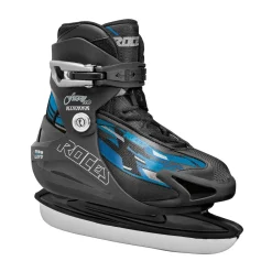 Roces Adjustable Ice Skate For Kids Fuzzy 3.0 Boy Black-Lightblue-Silver