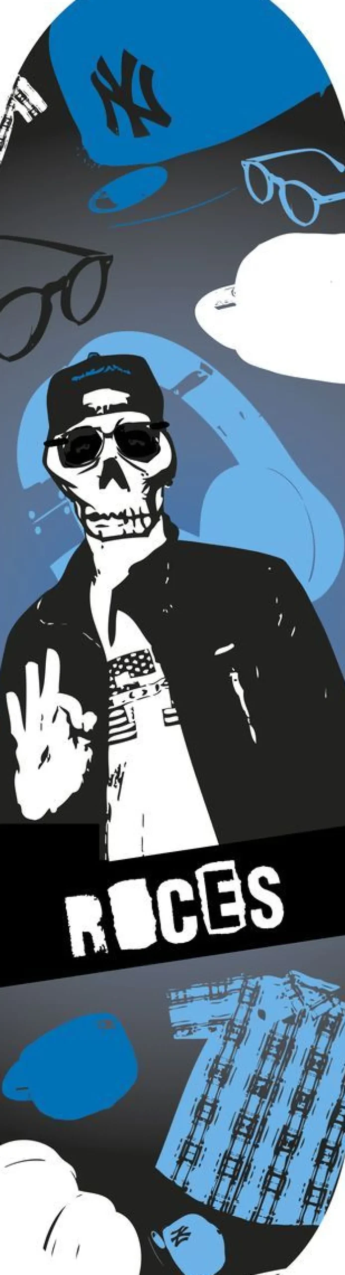 Roces Mini Skateboard-Mod. Skull Boy
