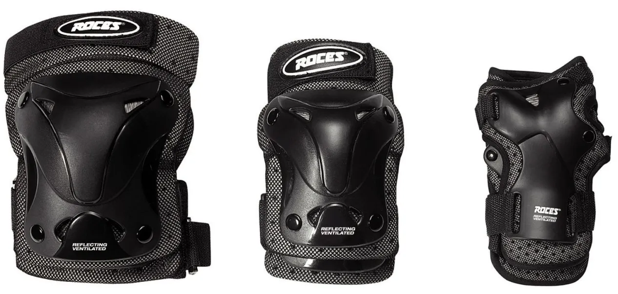Roces Protectors-Mod. Ventilated Pack: Wristguards, Elbow Pads And Knee Pads
